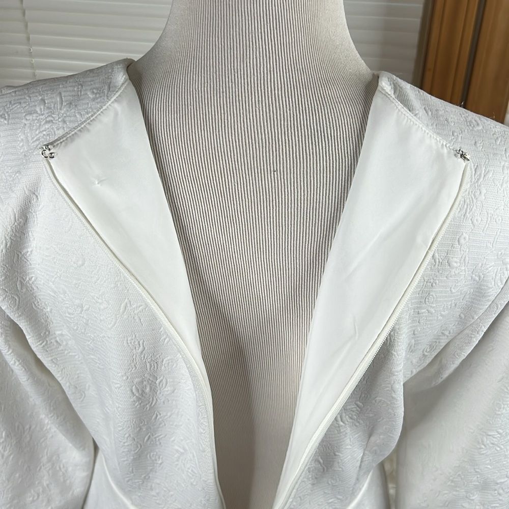Veronica Beard Channing Jacquard Sheath Dress White Size Large - Picture 8 of 10